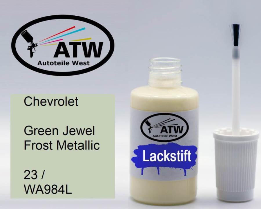 Chevrolet, Green Jewel Frost Metallic, 23 / WA984L: 20ml Lackstift, von ATW Autoteile West.